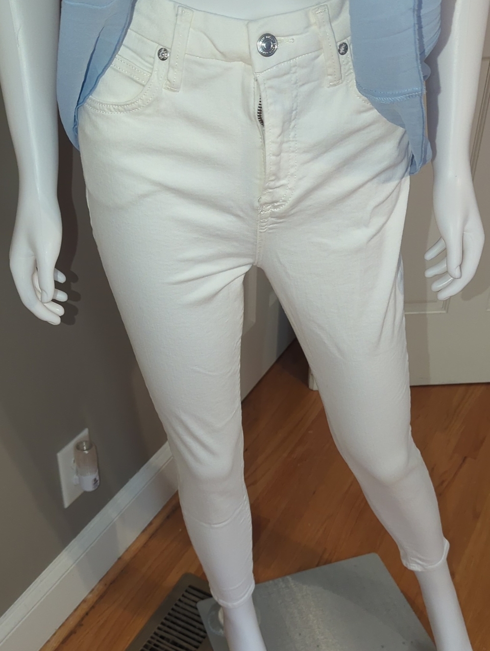 We The Free White High-Rise Skinny Jeans